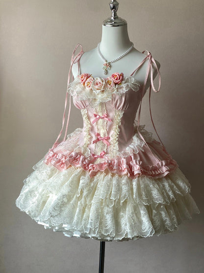 Romantic Rose Dream Rococo Fairy Dress