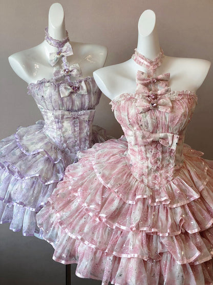 Silver Rose Fairy Rococo Dress