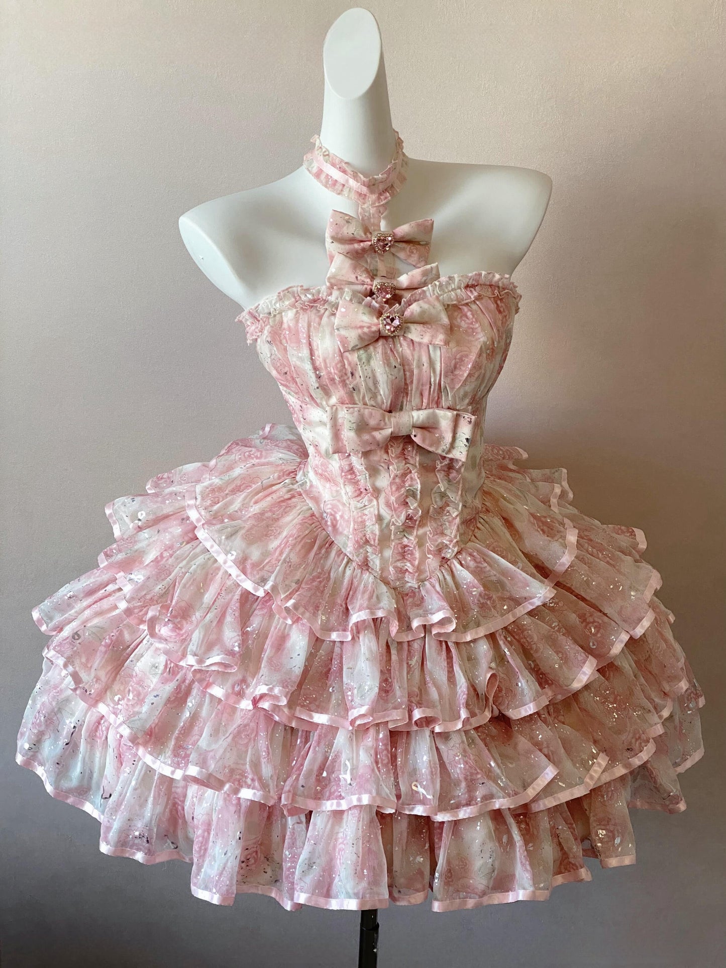 Silver Rose Fairy Rococo Dress