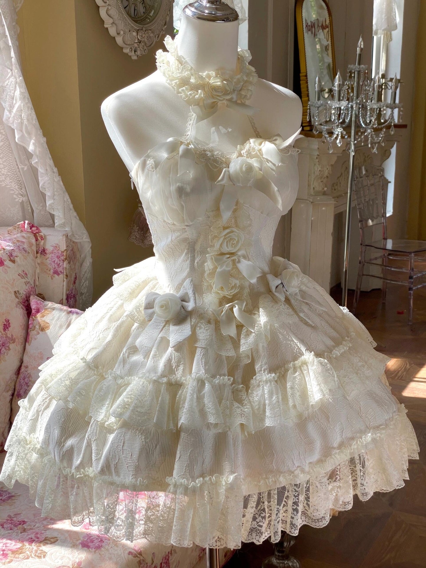 Romantic Lace Butterfly Fairy Rococo Dress