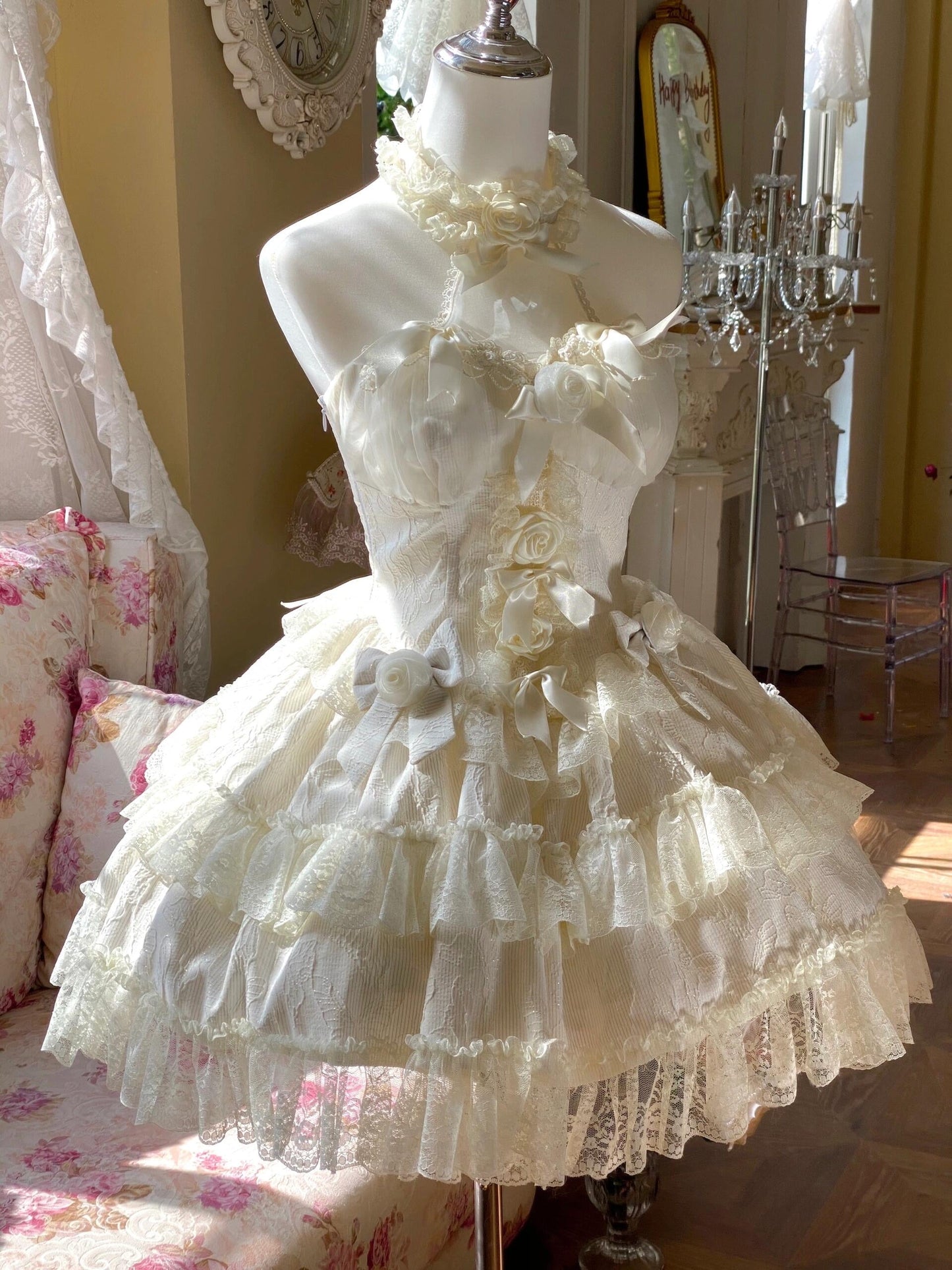 Romantic Lace Butterfly Fairy Rococo Dress