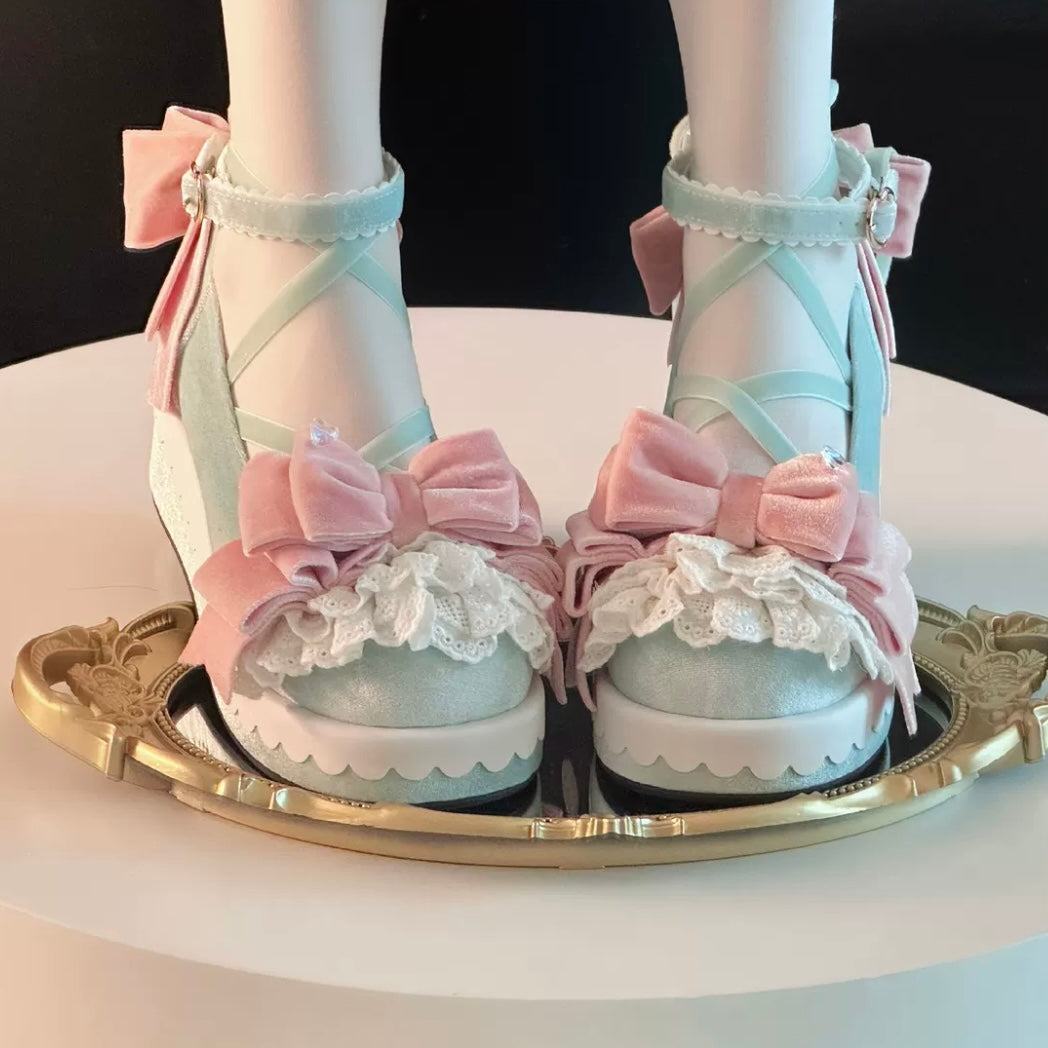 Stack Cake Velvet Platforms