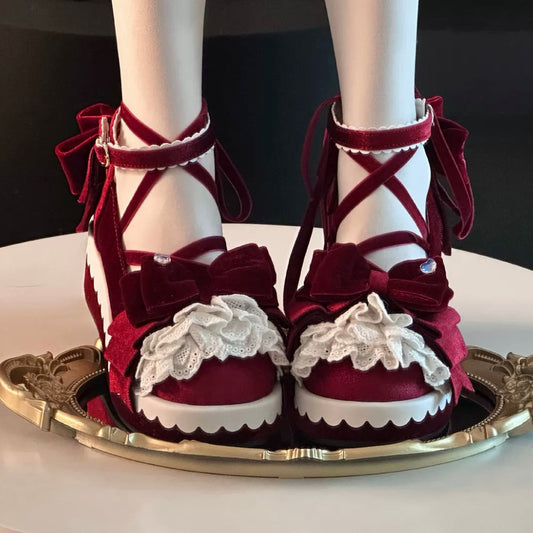 Stack Cake Velvet Platforms