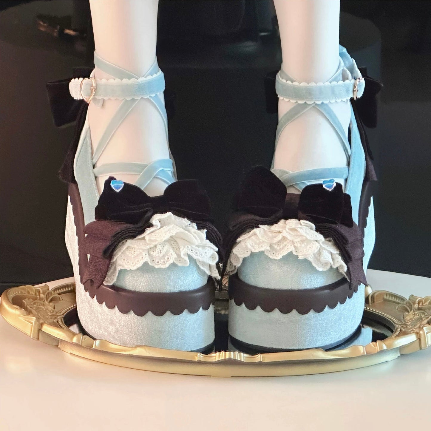 Stack Cake Velvet Platforms