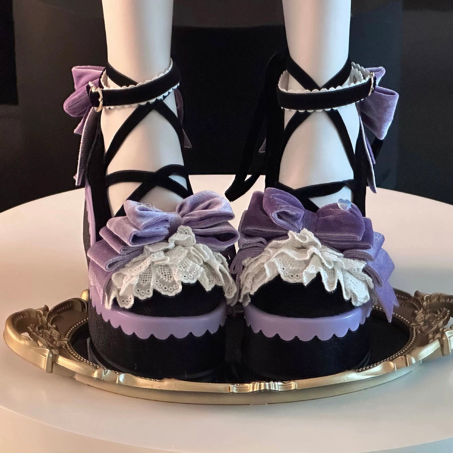 Stack Cake Velvet Platforms