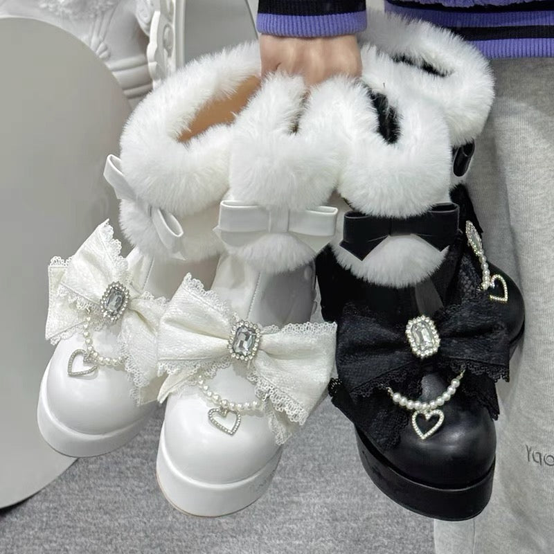 Snow Sakura Ankle Boots