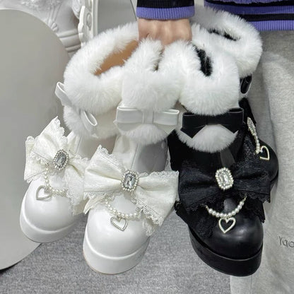 Snow Sakura Ankle Boots