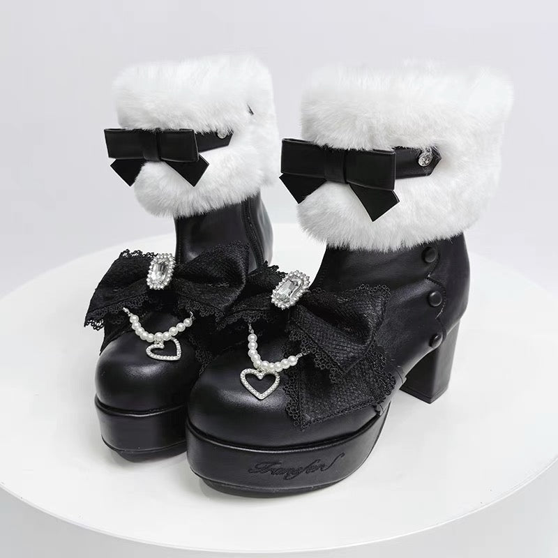 Snow Sakura Ankle Boots