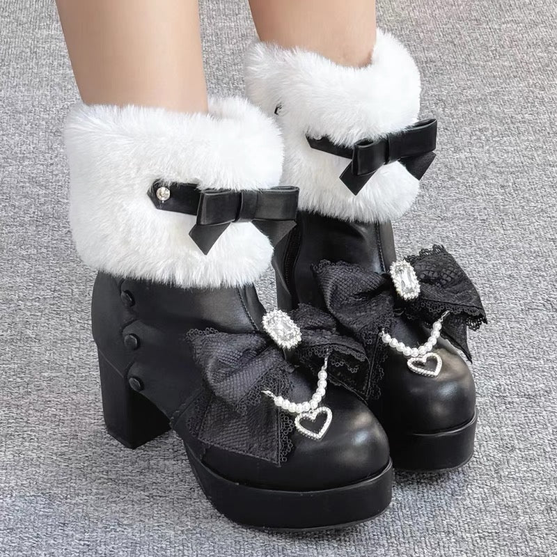 Snow Sakura Ankle Boots