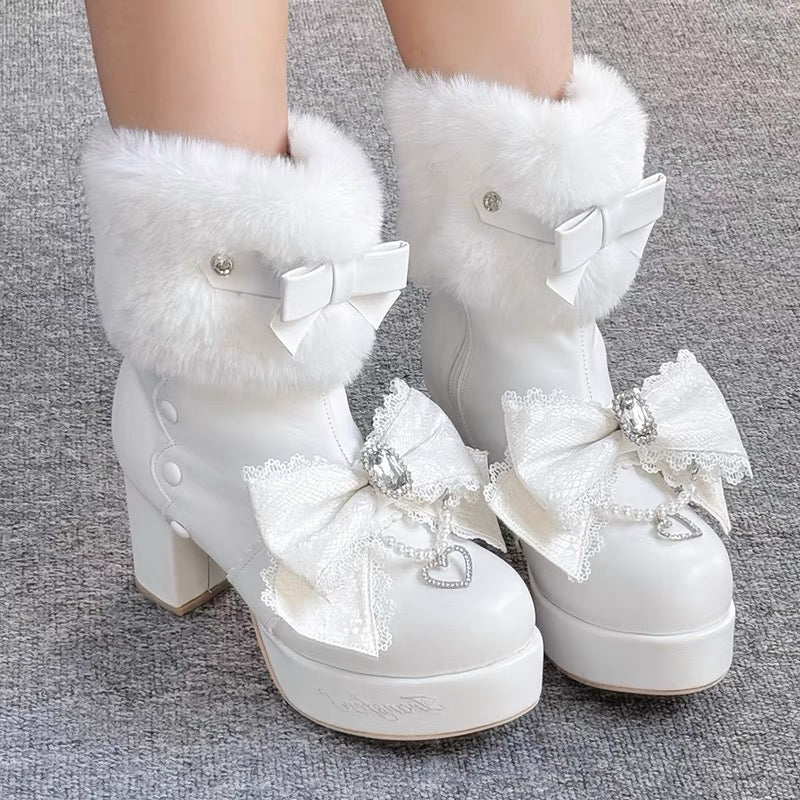 Snow Sakura Ankle Boots