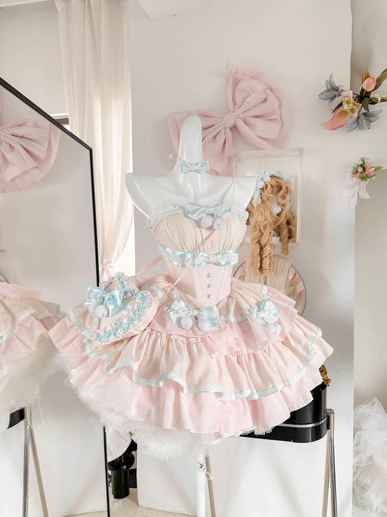 Mint Kitten Princess Dress