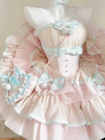 Mint Kitten Princess Dress