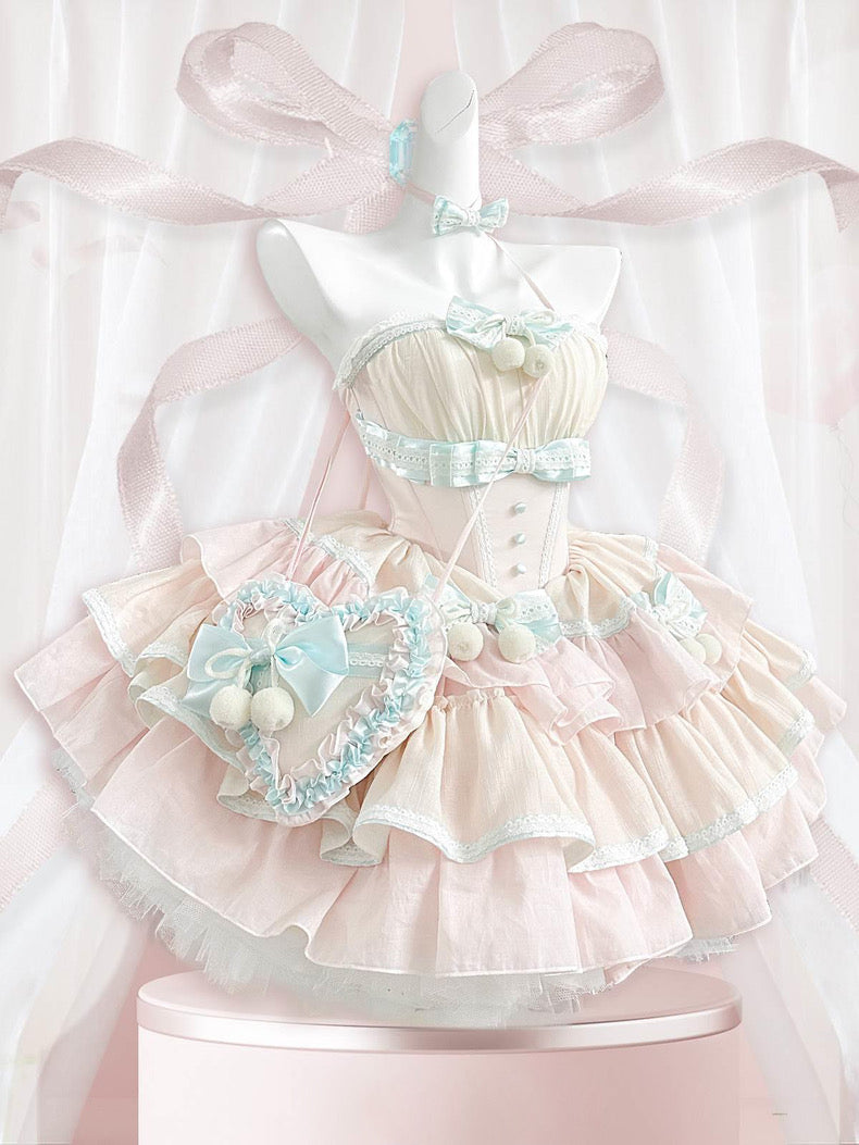 Mint Kitten Princess Dress