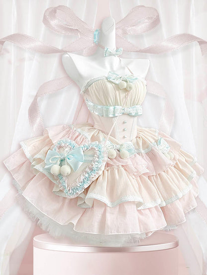 Mint Kitten Princess Dress