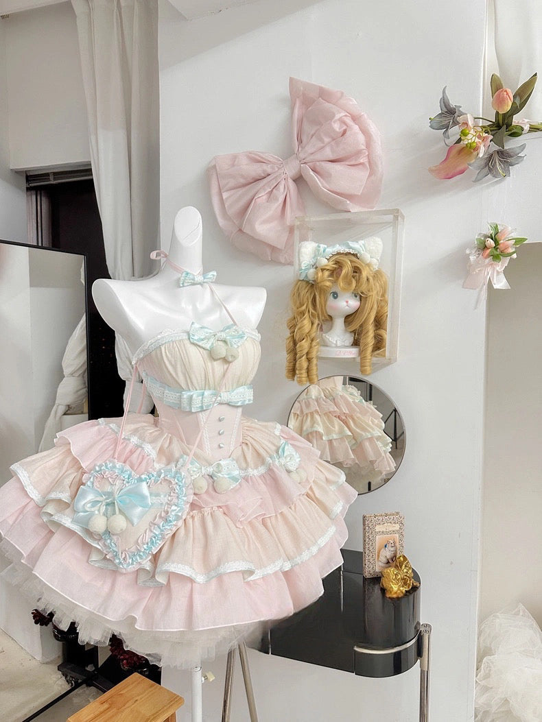 Mint Kitten Princess Dress