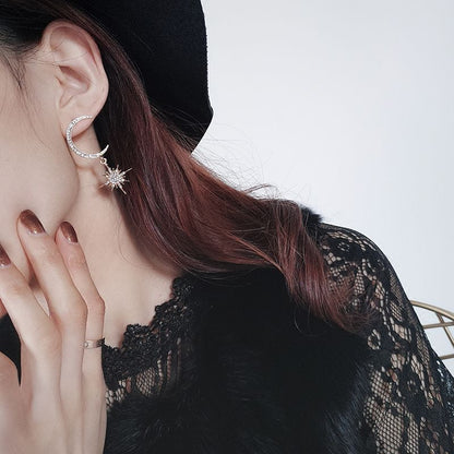and Earring Moon Rhinestone Star Drop