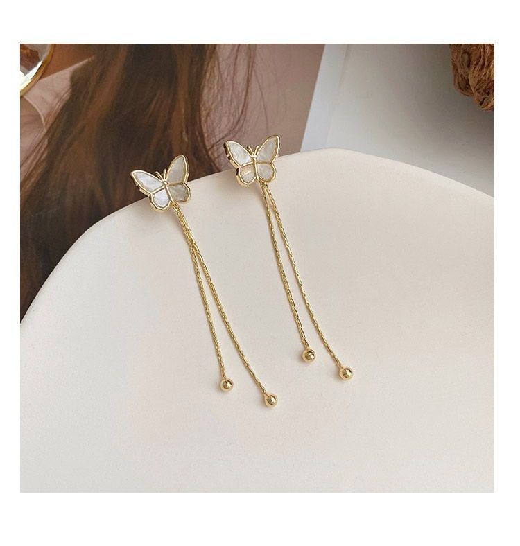 Fringed Butterfly Earring Alloy