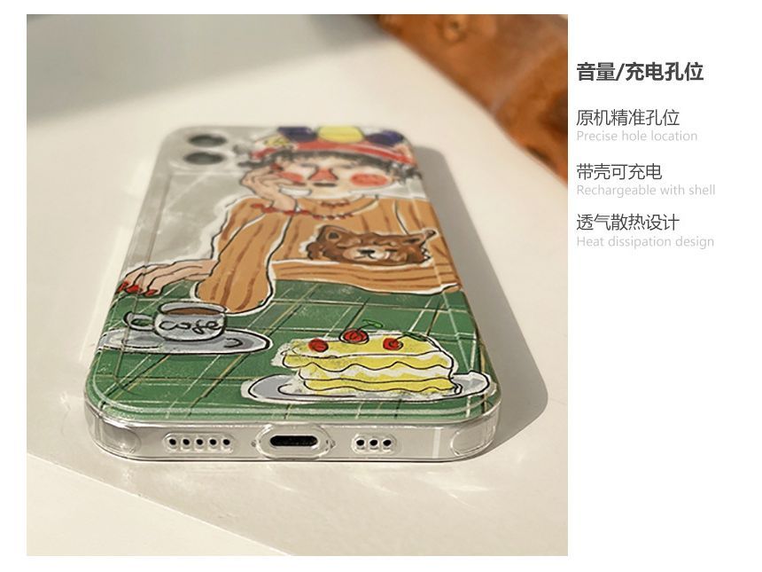 Transparent Case Phone Cartoon