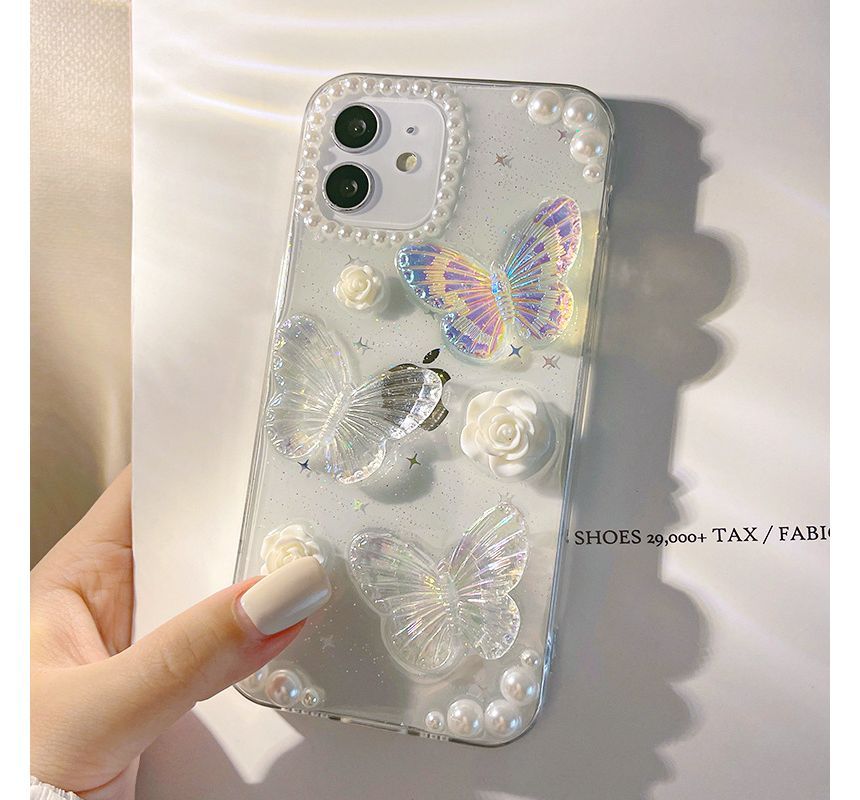 Transparent Butterfly Phone Case