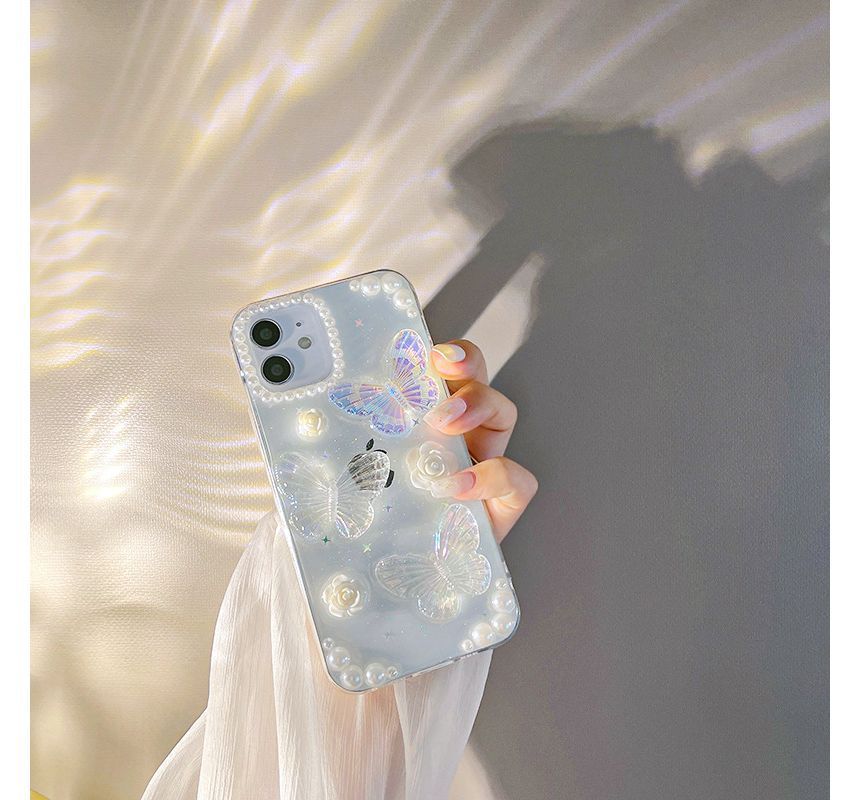 Transparent Butterfly Phone Case