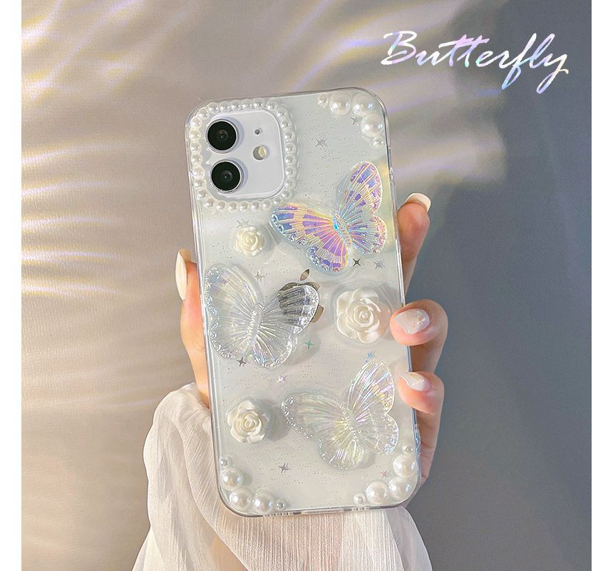 Transparent Butterfly Phone Case