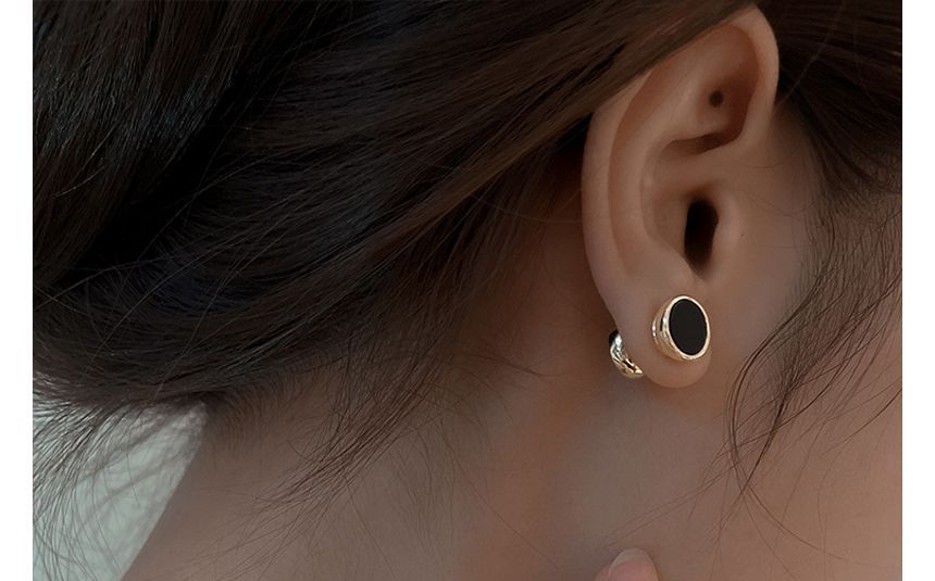 Earring Through Magnetic Alloy Rhinestone
