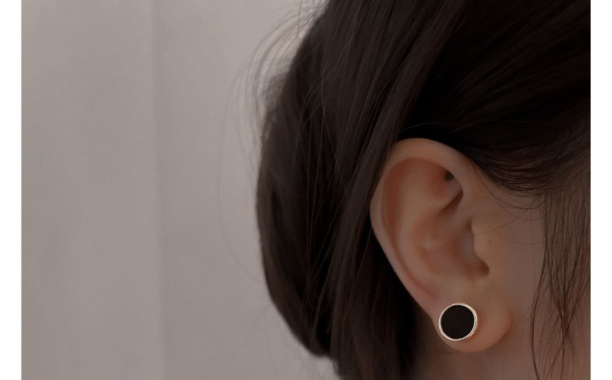 Earring Through Magnetic Alloy Rhinestone