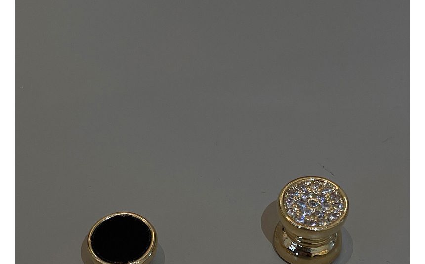 Earring Through Magnetic Alloy Rhinestone