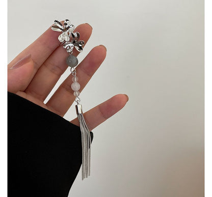 Cuff Alloy Fringed Earring Acrylic Flower