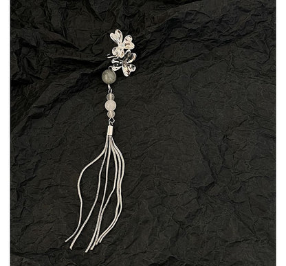 Cuff Alloy Fringed Earring Acrylic Flower