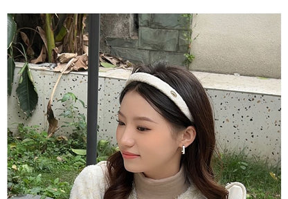 Tweed-Stirnband mit Logo