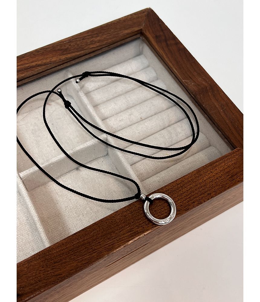 Necklace Hoop Alloy String Pendant