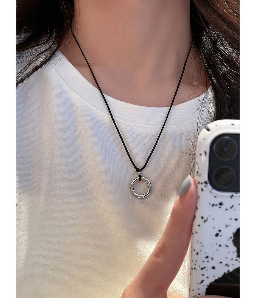 Necklace Hoop Alloy String Pendant