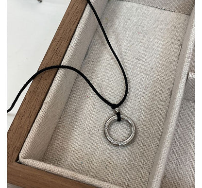 Necklace Hoop Alloy String Pendant
