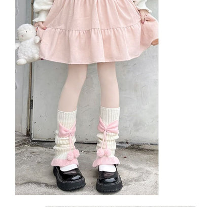 Warmers Contrast Leg Trim Bow