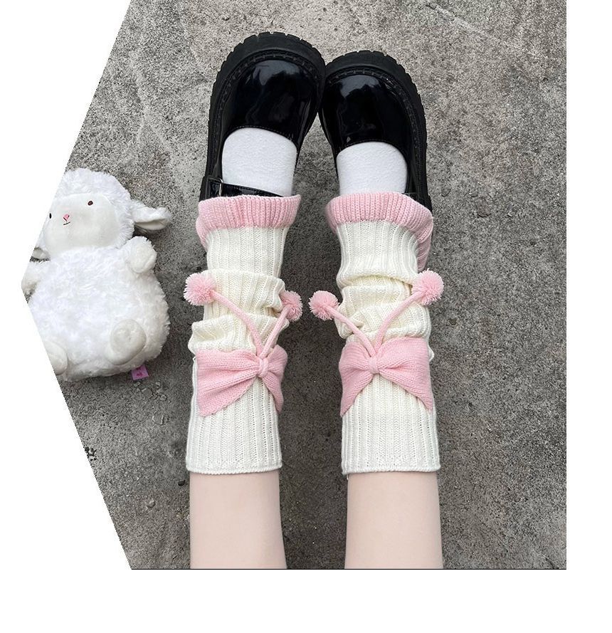 Warmers Contrast Leg Trim Bow