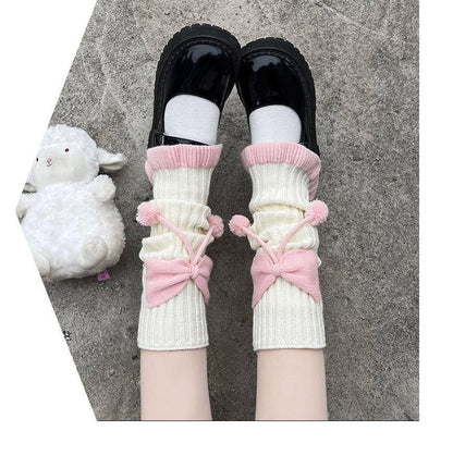 Warmers Contrast Leg Trim Bow