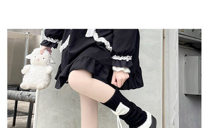 Warmers Contrast Leg Trim Bow