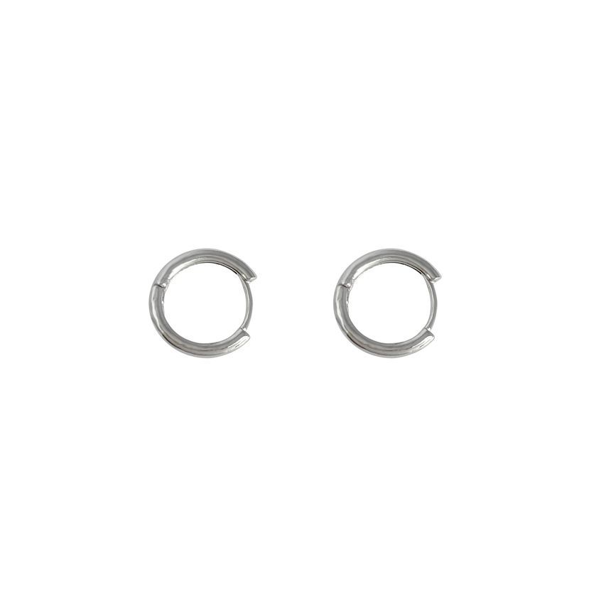 Earring Alloy Hoop Polished