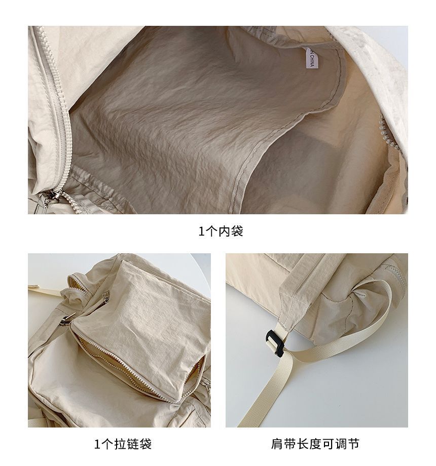 Backpack Plain Nylon Zip