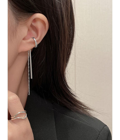 Cuff Earring Fringed Alloy