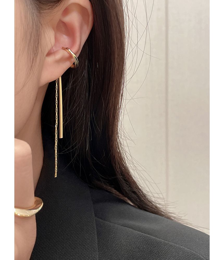 Cuff Earring Fringed Alloy