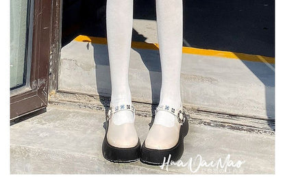 Over-The-Knee Bow Accent Socks
