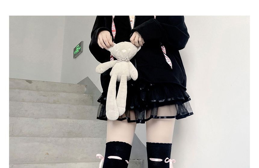 Over-The-Knee Bow Accent Socks