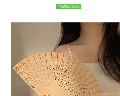 木製折りたたみ扇子の切り抜き手