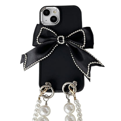 Lanyard Case Phone Bow Faux Pearl