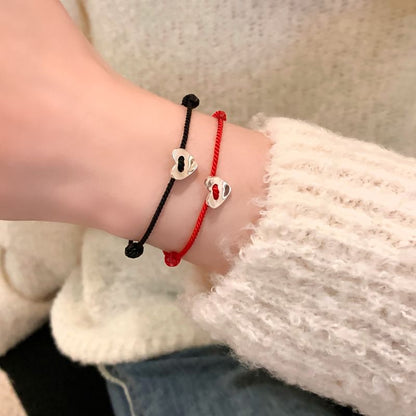 Bracelet Heart String Alloy