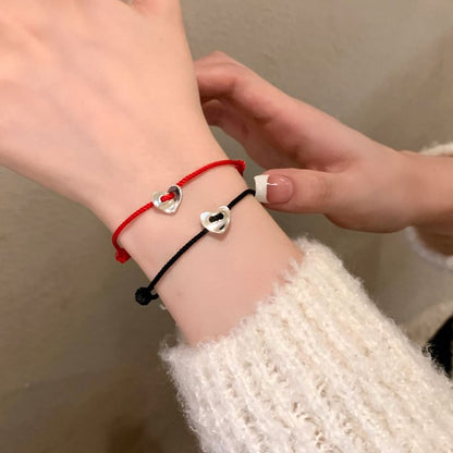 Bracelet Heart String Alloy