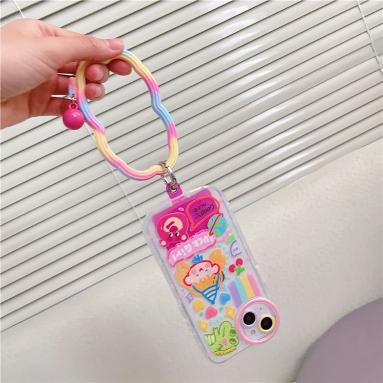 Wavy with Strap Hoop Phone Lanyard Pad