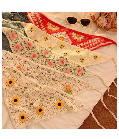Lace Floral Scarf Crochet